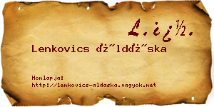 Lenkovics Áldáska névjegykártya